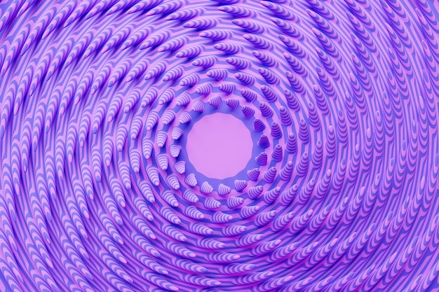 3d illustration of rows of purple bumps. a set of pimples on a monochrome background, pattern. geometric background