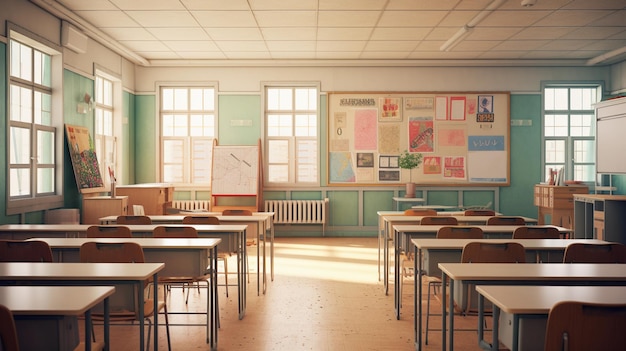 ArtStation - Classroom - Anime Background.