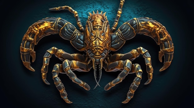 Photo 3d illustration of the scorpio zodiac sign