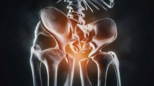 Foto 3d illustration of the skeletal hip