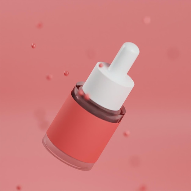 3d illustration skin care product simple minimalist