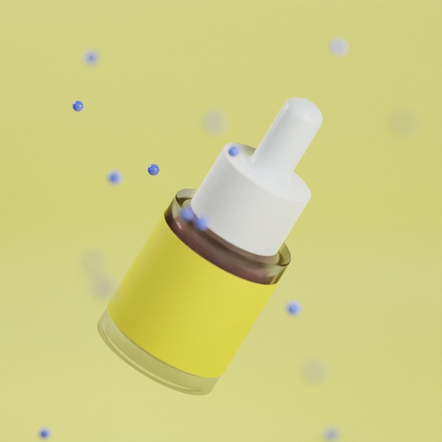 3d illustration skin care product simple minimalist