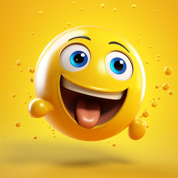 3d illustration of smiley emoji