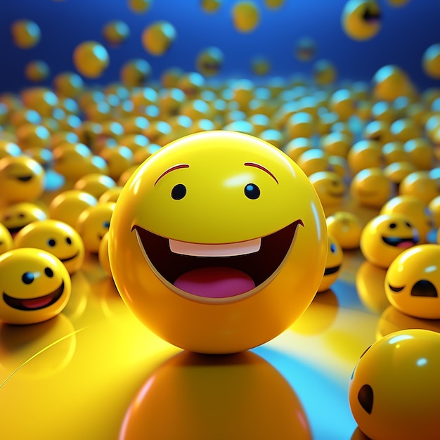 3d illustration of smiley emoji