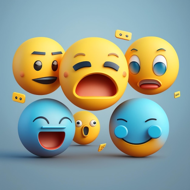 Photo 3d illustration of smiley emoticon of world emoji day