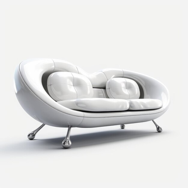 Photo 3d illustration of sofa and chair in style modern furniture created with generative ai technology