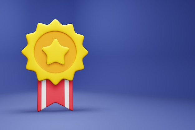 3d Illustration Star Medal