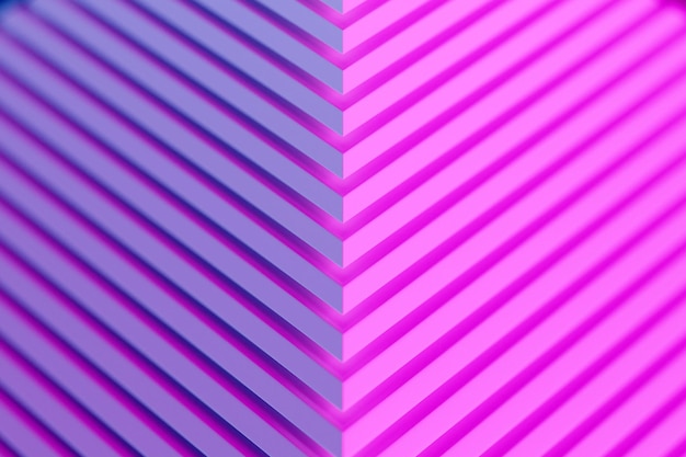 스테레오 핑크 스트립의 3d 그림 파도와 유사한 기하학적 줄무늬