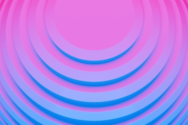 3d illustration of a stereo purple blue stripes  Geometric stripes similar to waves