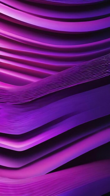 3d illustration of a stereo purple stripes geometric stripes similar to waves abstract glowing cross