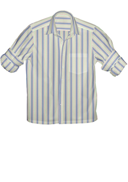 3D illustration stripe shirt