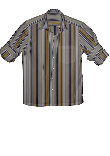 3D illustration stripe shirt