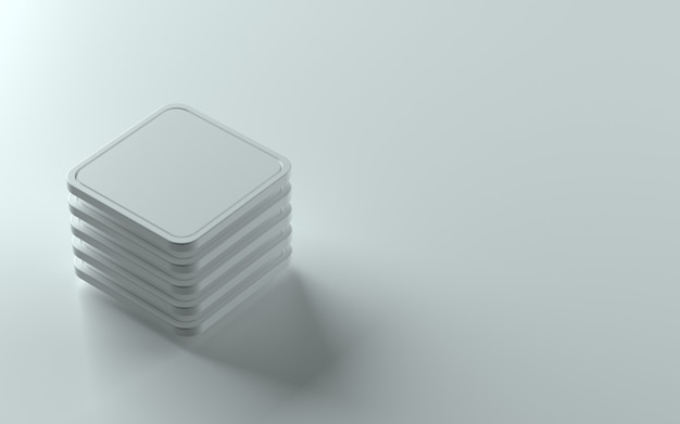 3D illustration tech chip