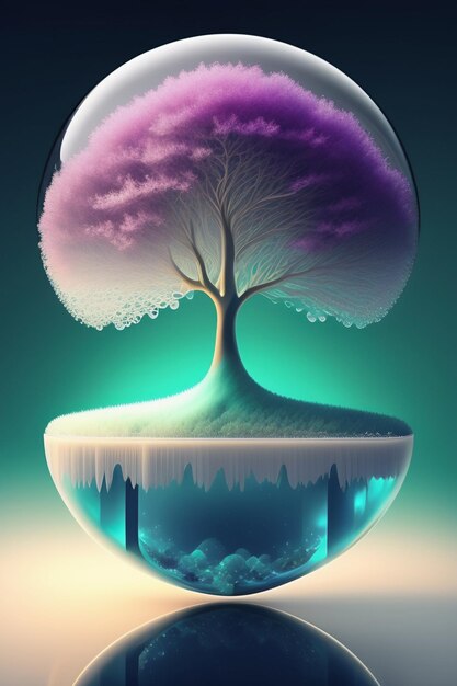 Photo 3d illustration of tree of life