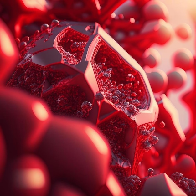 3d illustration of a virus or bacteria AI generated