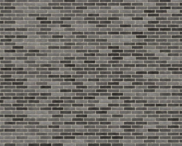 Photo 3d illustration wallbrick wall with aged gray tones