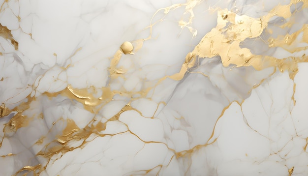 3D иллюстрационные обои из роскошного мрамора золотисто-белого цвета