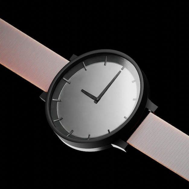 3d illustration watch simple minimalist modern