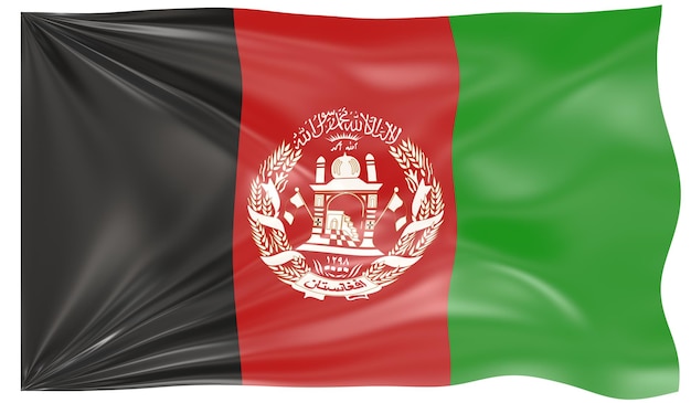 3d Illustration of a Waving Flag of Afghanistan