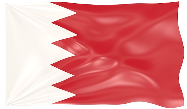 Photo 3d illustration of a waving flag of bahrain