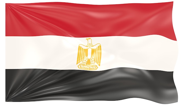 3d иллюстрация развевающегося флага Египта