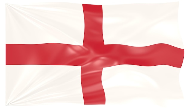 3d Illustration of a Waving Flag of England