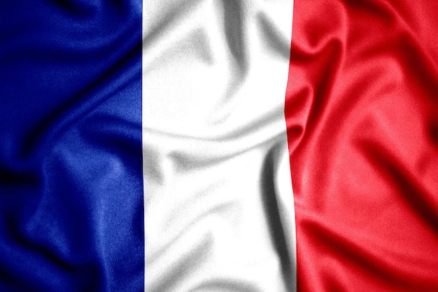 3d illustration waving texture of the france flag