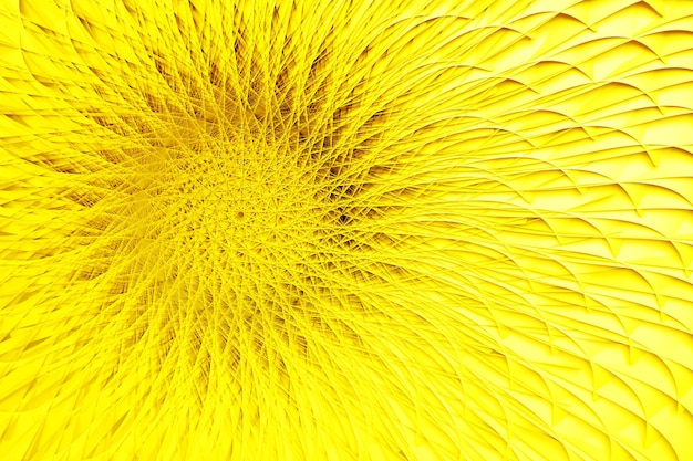 Foto illustrazione 3d di uno sfondo astratto giallo con linee geometriche trama grafica moderna motivo geometrico