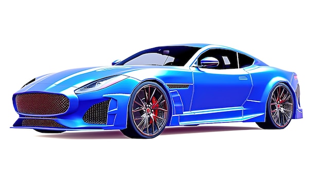 3D illustrations of modern luxury sports carsAI generated
