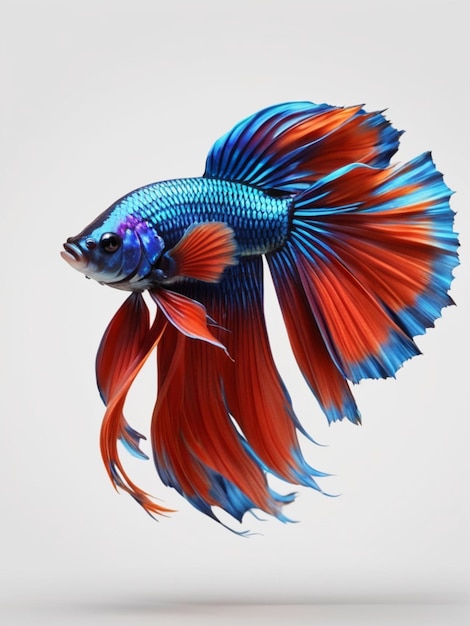 3d image of a beautiful fish on white background