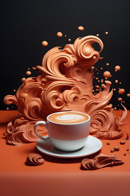 a 3D image of coffee