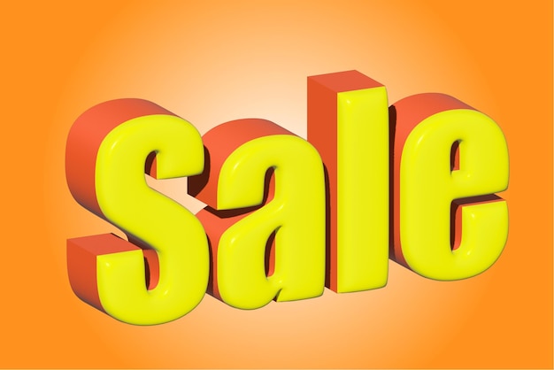 3d image discount for various goods orange background 15 percent