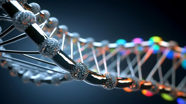 3D画像dnk分子の未来的な人間のコンセプト生成されたAI