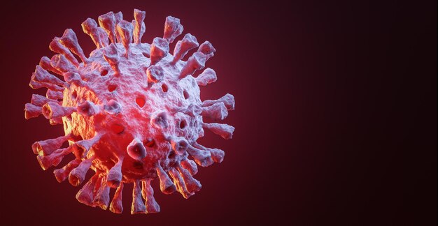 3D Image of Flu Coronavirus Covid19 background