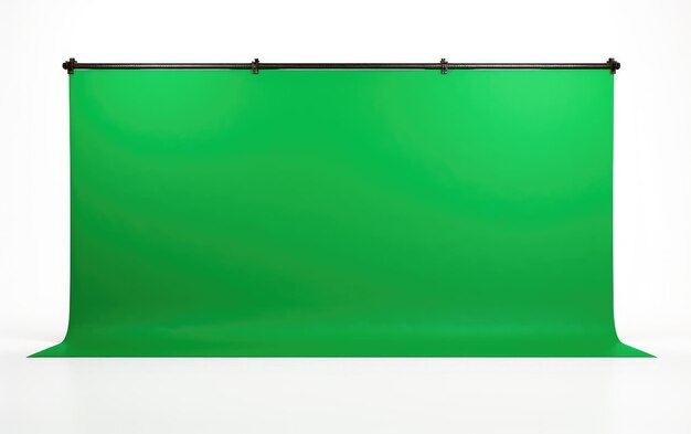 Photo 3d image of green screen green projector