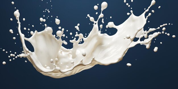 Photo 3d image of milk splas