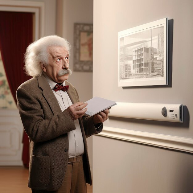 Фото 3d-изображение эйнштейна