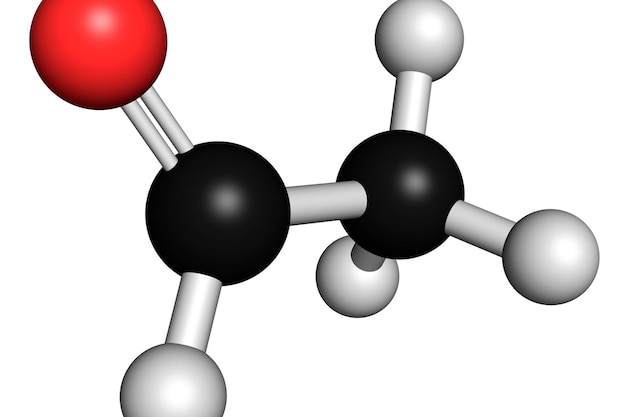 사진 색 배경에 고립 된 카르바말데하이드의 분자 화학 구조의 포라마이드 골격 공식의 3d 이미지