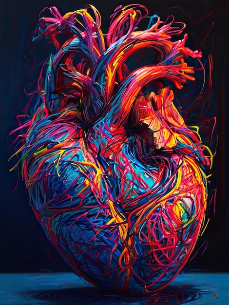 3D-изображение ультрадетального человеческого сердца
