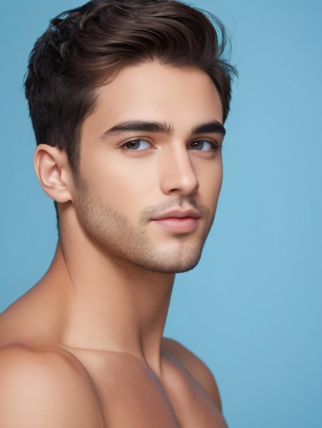 Photo a 3d image of a young beautiful men model