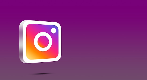 3d instagram icon