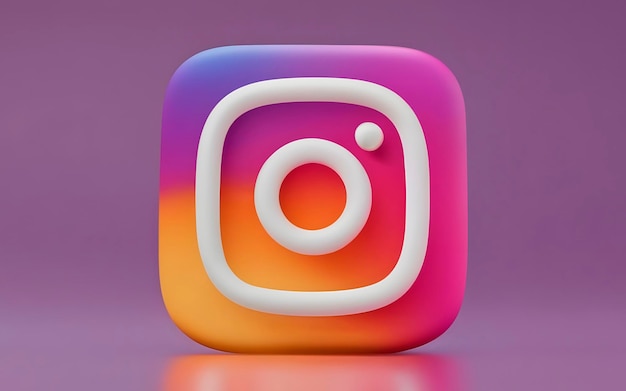 Foto icona del logo 3d di instagram