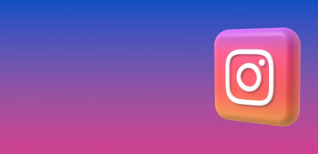 3d instagram logo