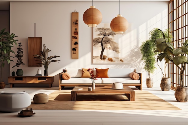 3d interior design with japanese style