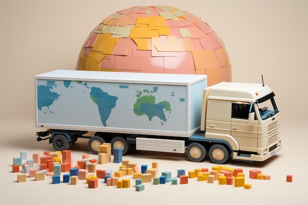 3D International Delivery Service Logistics and Transportation