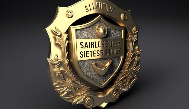 Photo 3d internet secuirty badge