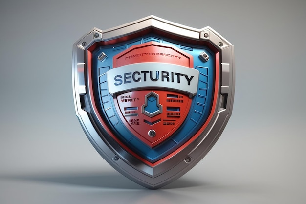 Photo 3d internet secuirty badge