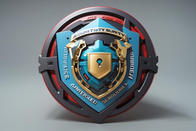 Photo 3d internet secuirty badge