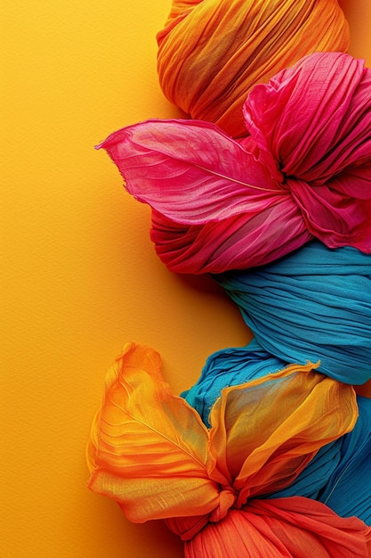 3D-приглашение с стилизованным холли-турбаном в ярких цветах в одном углу
