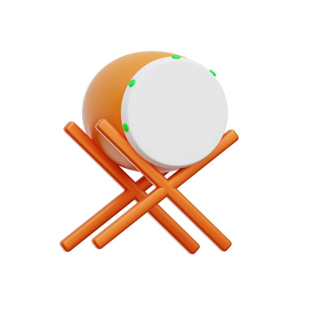 3D islamic drum icon for your design